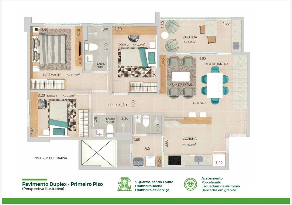 Residencial Le Grand Vista (Apartamentos e Coberturas Duplex de 3 quartos)
