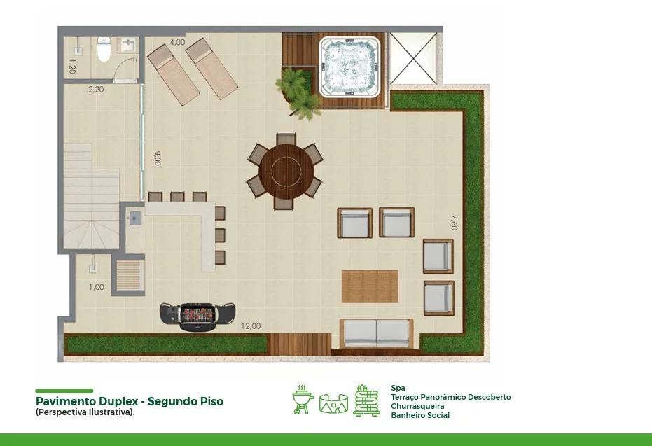Cobertura Duplex 3 Quartos no Le Grand Vista, Samambaia Norte/DF | Terraço com Hidro e Vista Única!