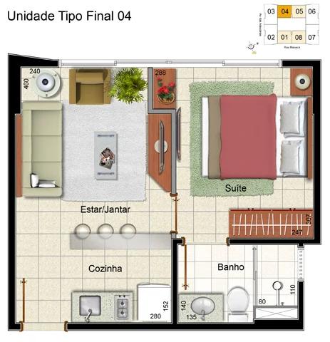Condomínio Edifício Nova Friburgo - Apartamentos de 1 quarto