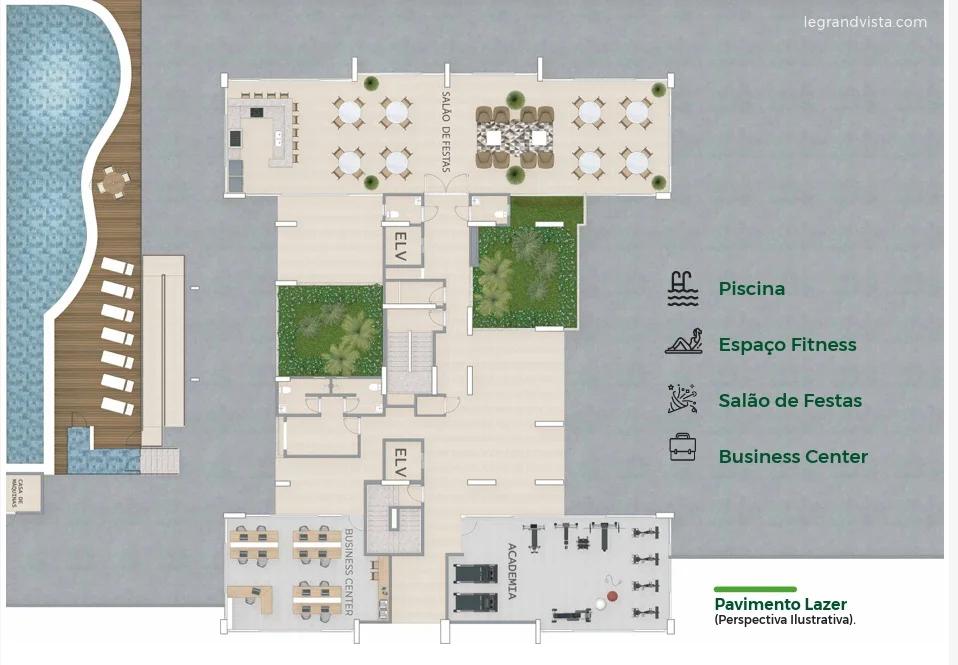 Residencial Le Grand Vista (Apartamentos e Coberturas Duplex de 3 quartos)